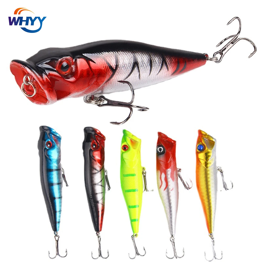 

Popper Fishing Lures 9cm/12.5g Artificial Bait Wobblers Topwater Fishing Tackle 2023 Carp Fishing Accessories For Trout Bass