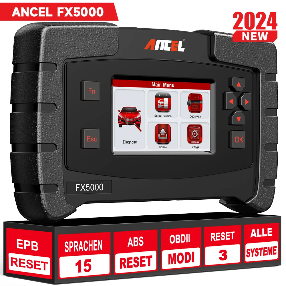 ANCEL FX5000 OBD2 сканер полная система ABS EPB масло сброс считыватель автомобильных кодов