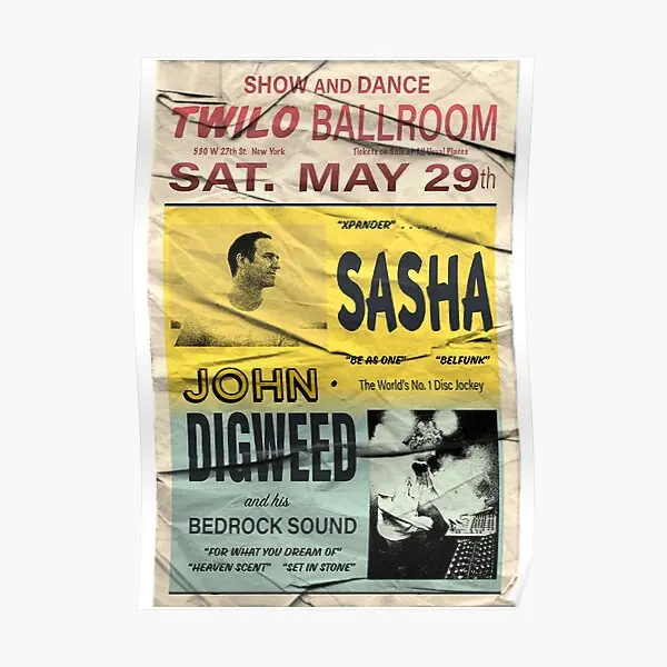 

Sasha And John Digweed Twilo Retro Poster Wall Art Decoration Room Mural Modern Picture Painting Decor Vintage Funny No Frame