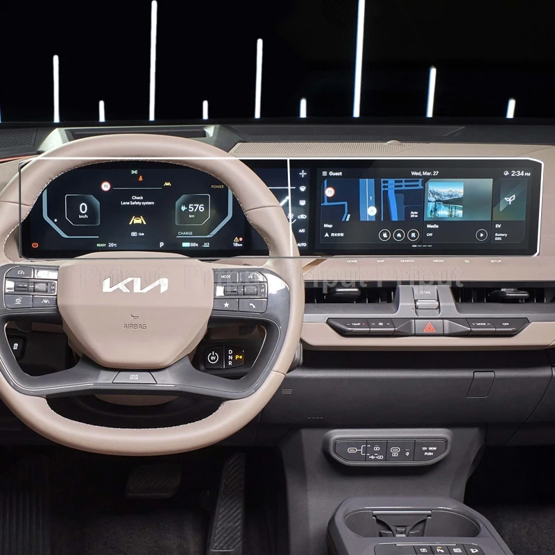 

Защитная пленка из закаленного стекла для Kia EV9 EV5 2024 2025 12,3 дюйма, автомобильная развлечения, GPS-радионавигация, аксессуары для интерьера