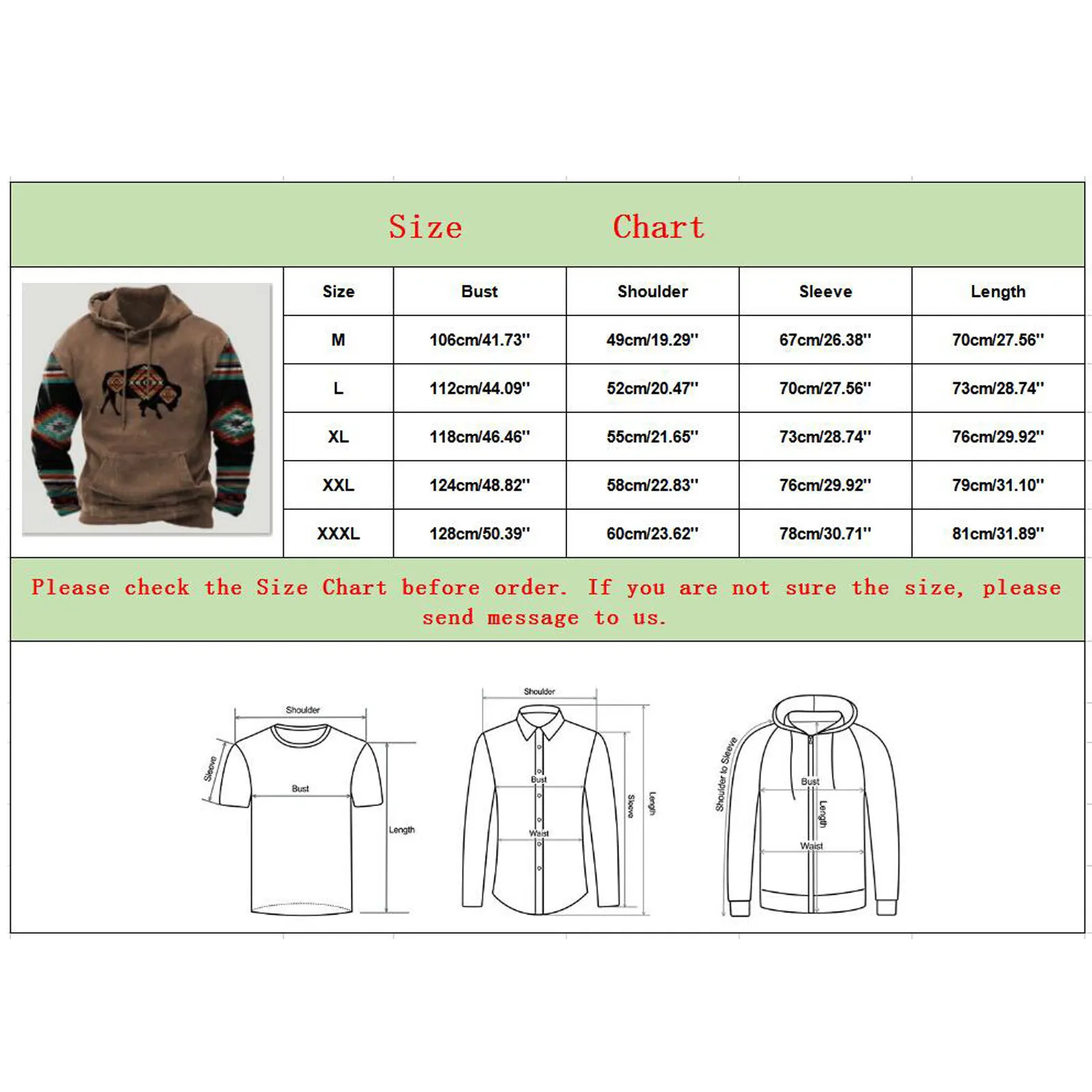 Autumn Hoodies Men Sweatshirt Colorblock Aztec Ethnic Stylish Male Clothing Long Sleeve Shirt Casual Hooded Pullover Blouse Tops images - 6