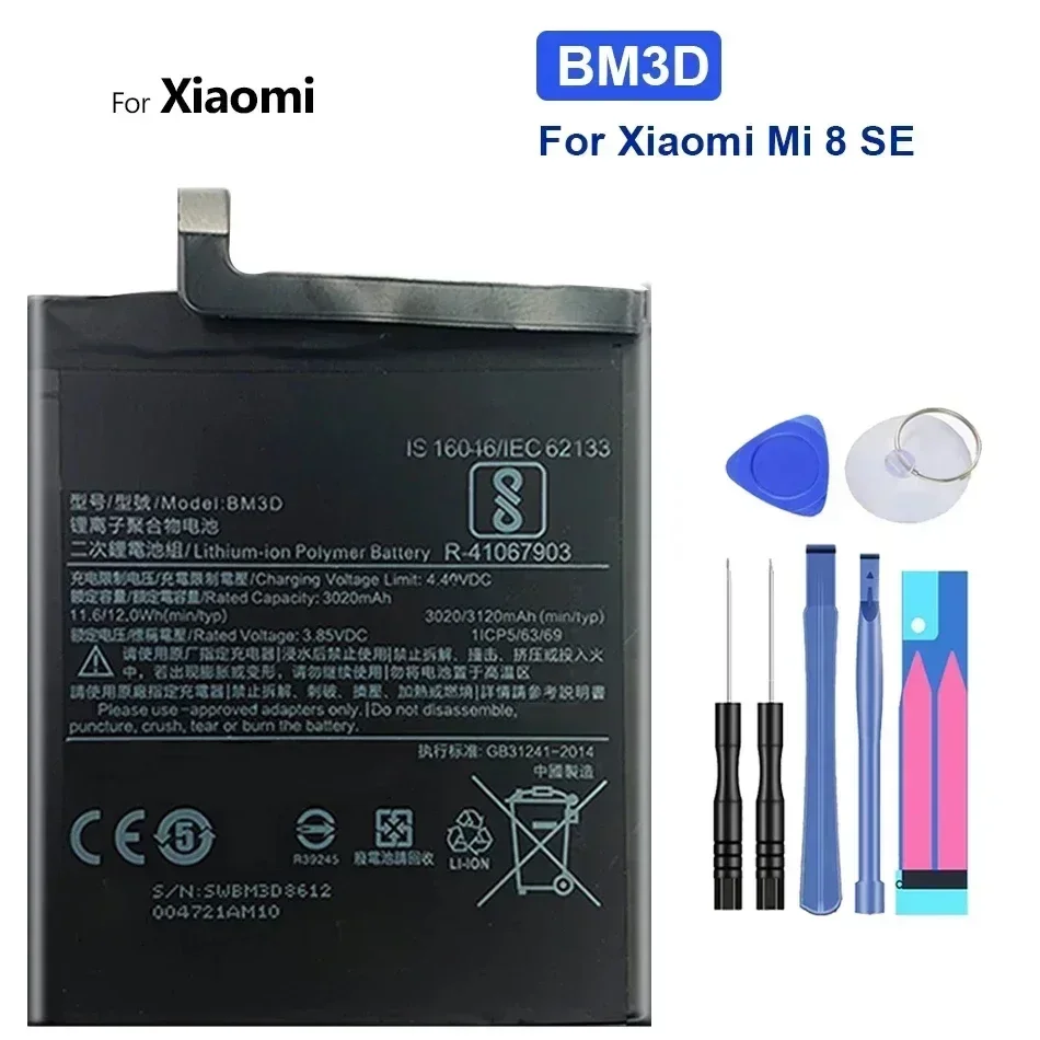 Аккумулятор для Xiaomi Mi 9 Pro CC9 SE 10 8 6 Mix 2 3 Note Note3 BM4H BM3L BM3M BM4F BM4N BM3F BM3K Сменные