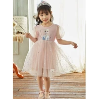girls dress summer baby cotton long sleeve mesh skirt little girl star aisha princess dress