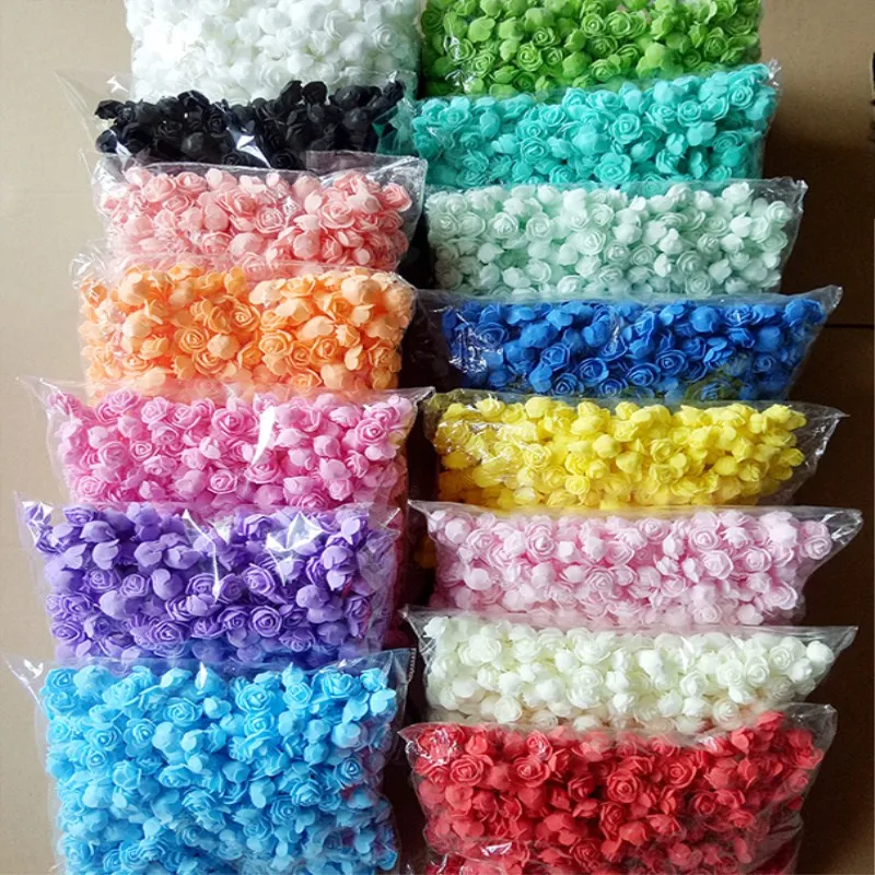 

500 шт., искусственные мини-розы, 3,5 см