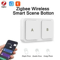 zigbee smart wireless button switch scene 234gang smart life app control multifunction light curtains air conditioner switch