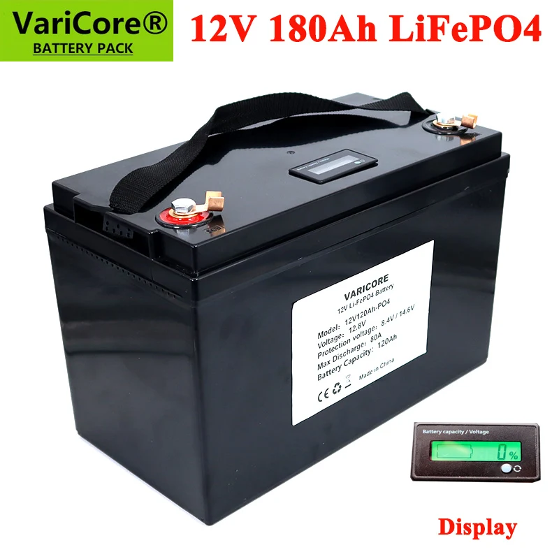 

12V 100Ah 120AH LiFePO4 Battery 12.8V Lithium Power Batteries 4000 Cycles For RV Campers Golf Cart Off-Road Off-grid Solar Wind