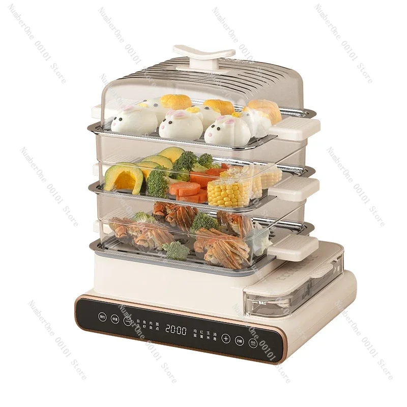 Электрическая пароварка на 24 л многофункциональная бытовая трехслойная для яиц