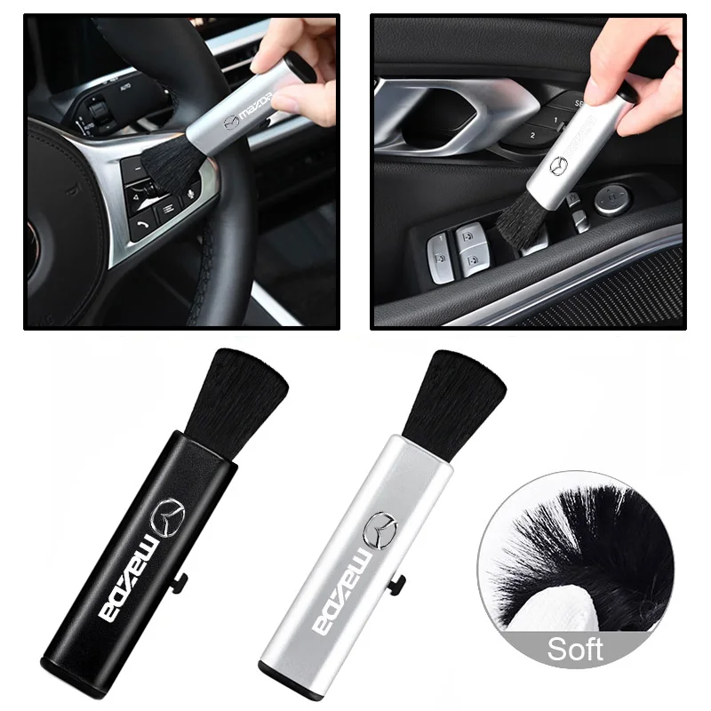 Car Conditioning Air Outlet Retractable Brush Tools for Mazda 3 RX8 RX7 MX3 Axela 6 Atenza MX5 speed6 speed CX9 CX5 CX7 323 626