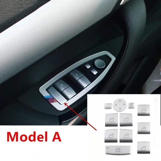 

Хромированная кнопка переключения подъемника окна двери, накладка, наклейка для BMW F10 F11 F30 F31 F34 F36 F20 F21 F48, Стайлинг автомобиля