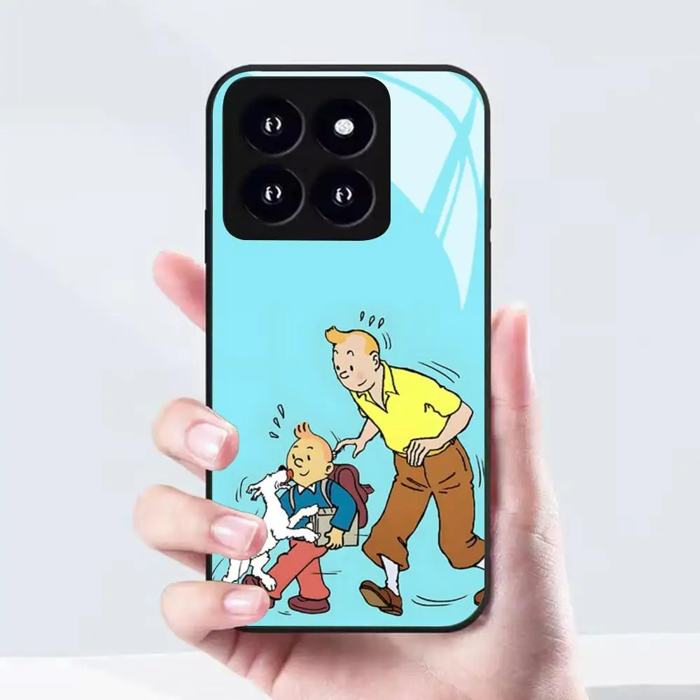 Фото Чехол для телефона A-Adventures Of Tintin-S для Xiaomi 17 15 14 13 12 Mi 11 X T Ultra Pro Lite 5G, черный, стеклянный №3