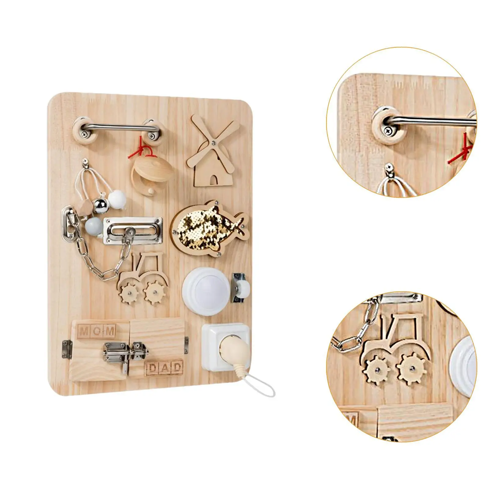 Детская деревянная доска для занятий учимся игрушка Монтессори сенсорная на