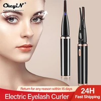 ckeyin electric eyelash curler fast heating eyelash curling roller long lasting natural makeup tool rechargeable 3 temperatures