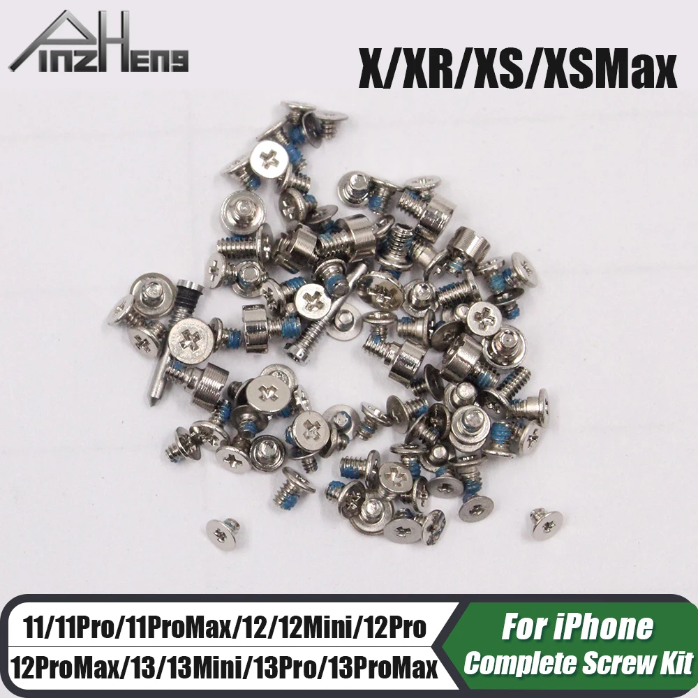 

PINZHENG Complete Screw Kit For iPhone X XR XS XSMax 11 12Mini 13 ProMax Replacement 2 Bottom Dock Screws Accessories Set Repair