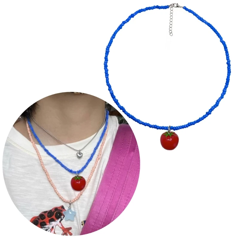 

Adjustable Length Fashion Bohemian Clavicle Chain Beaded Choker Jewelry Women