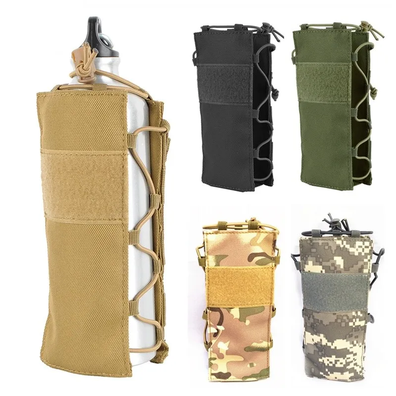 

Molle System Tactical Water Bottle Pouch Military Camo Outdoor Camping Hiking Hunting Travel Canteen Kettle Holder Waist Bags