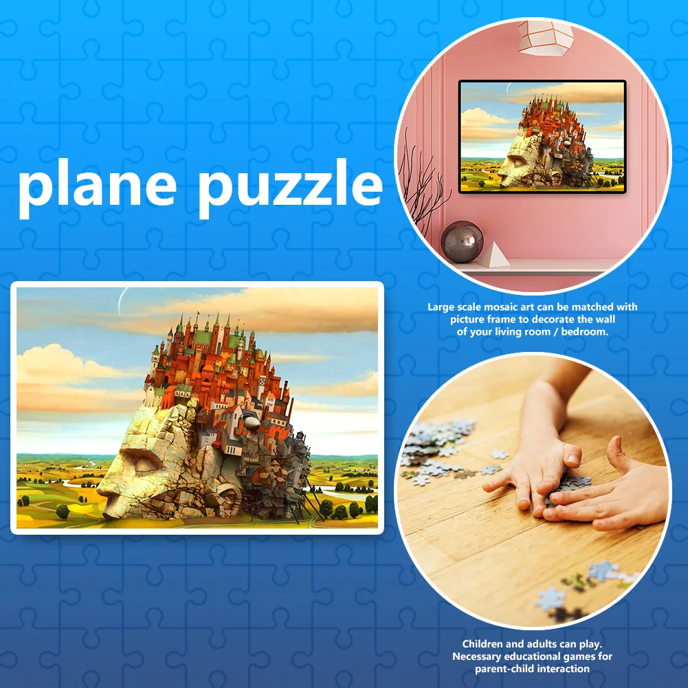 

1000pcs Picture Puzzles DIY Cathedral Educational Learning Assembling Jigsaw Toy for Household Bedroom Decoration