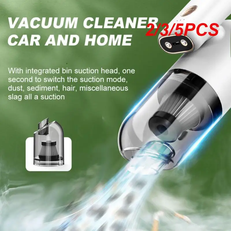 

2/3/5PCS Dust Catcher Wireless Strong Suction With Led Light For Car Interior Home Cleaning Handheld High Speed Motor