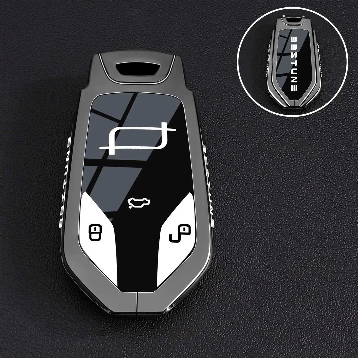 

Чехол для автомобильного ключа из цинкового сплава для Bestune T90 T77 T77pro B70 T55 T33 T99, чехол для ключей, сумка, корпус, кольцо, держатель, брелок, аксессуары