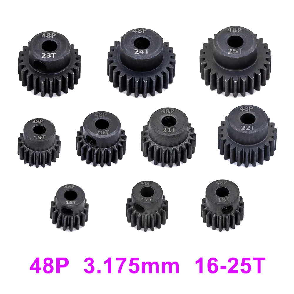 1 шт. 48P 3,17 мм Φ шестеренка 16T/17T/18T/19T/20T/21T/22T/23T/24T/25T для 1/10 AXIAL SCX10 RC Гусеничный автомобиль