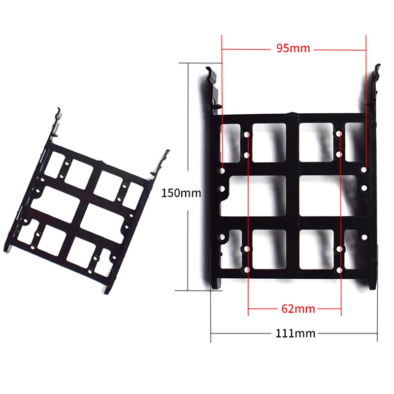 Plastic HDD SSD Mounting Adapter Bracket for 2.5 inch/3.5 inch PC Hard Drive Enclosure Tray Holder Dual Desktop Internal Adapter
