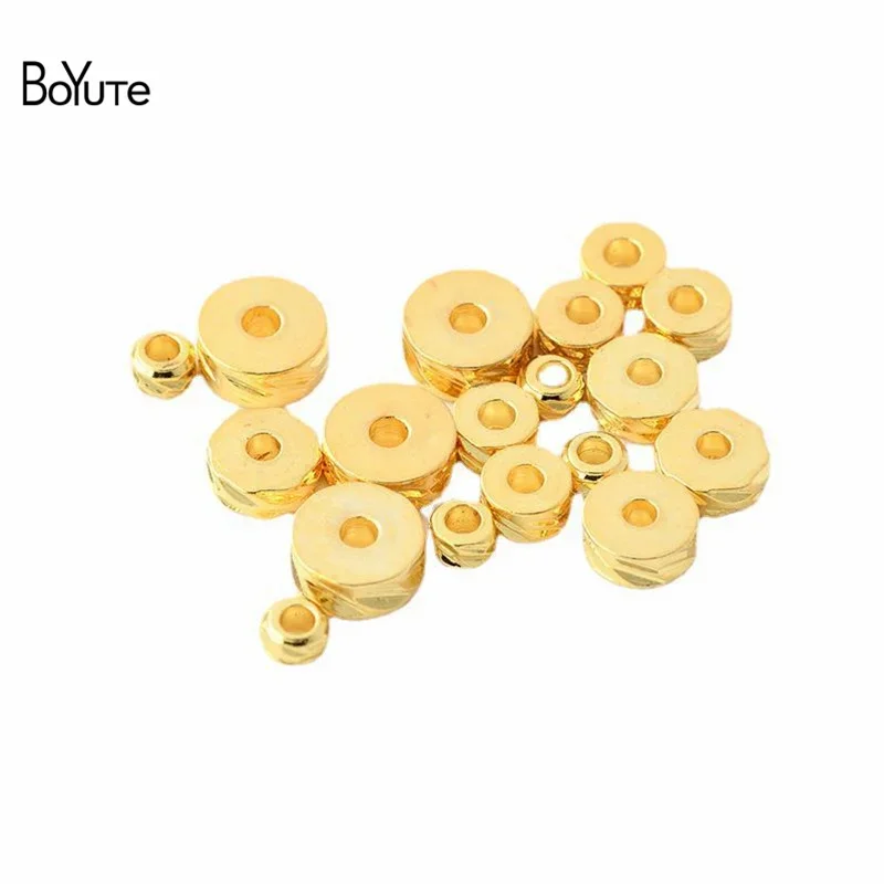 Бусины-разделители с покрытием из 18-каратного золота 3-5-6 мм 100 шт./партия