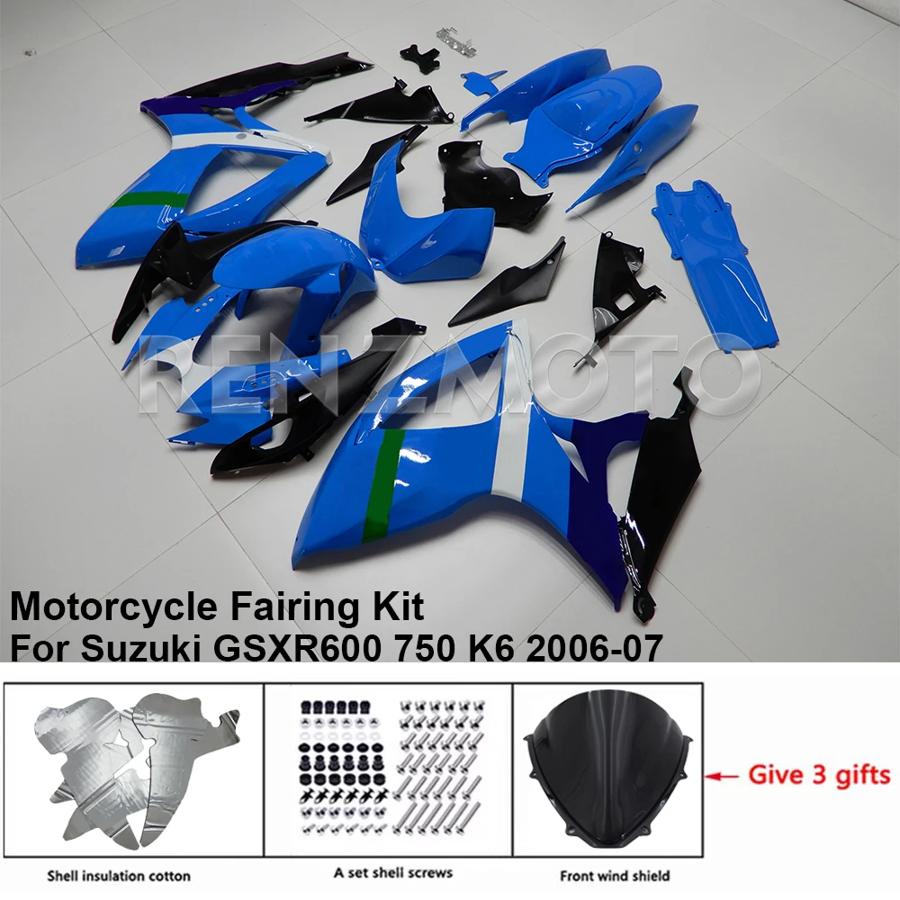 Комплект обтекателей для мотоциклов Suzuki GSX-R600 R750 2006 2007 K6 пластиковые аксессуары