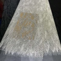 latest white sparkling platinum silver glitter lace fabric with crystal stones bridal diamond wedding dress polyester tulle mesh