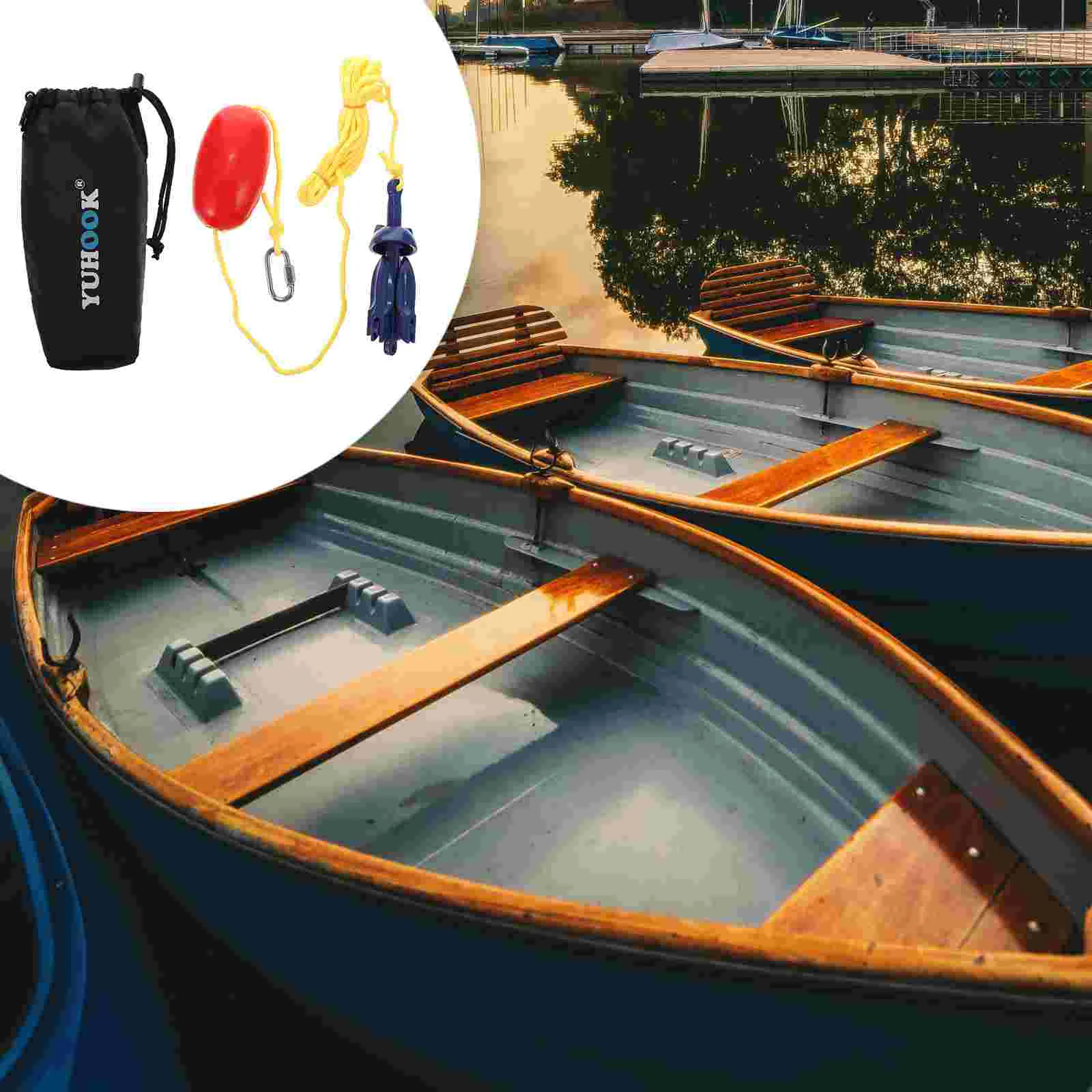 

Kayak Anchor Aluminum Alloy Canoe Jet Ski Heavy Boat Folding Raft Metal Snap Hook