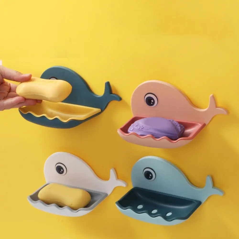 Портативная пластиковая мыльница настенный держатель для мыльницы с милым