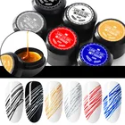 Гель-лак для ногтей с проволочным рисунком, паутина, лайнер для рисования, самодельный дизайн, черный, белый лак, Шелковый УФ-клей, маникюр, 8 мл