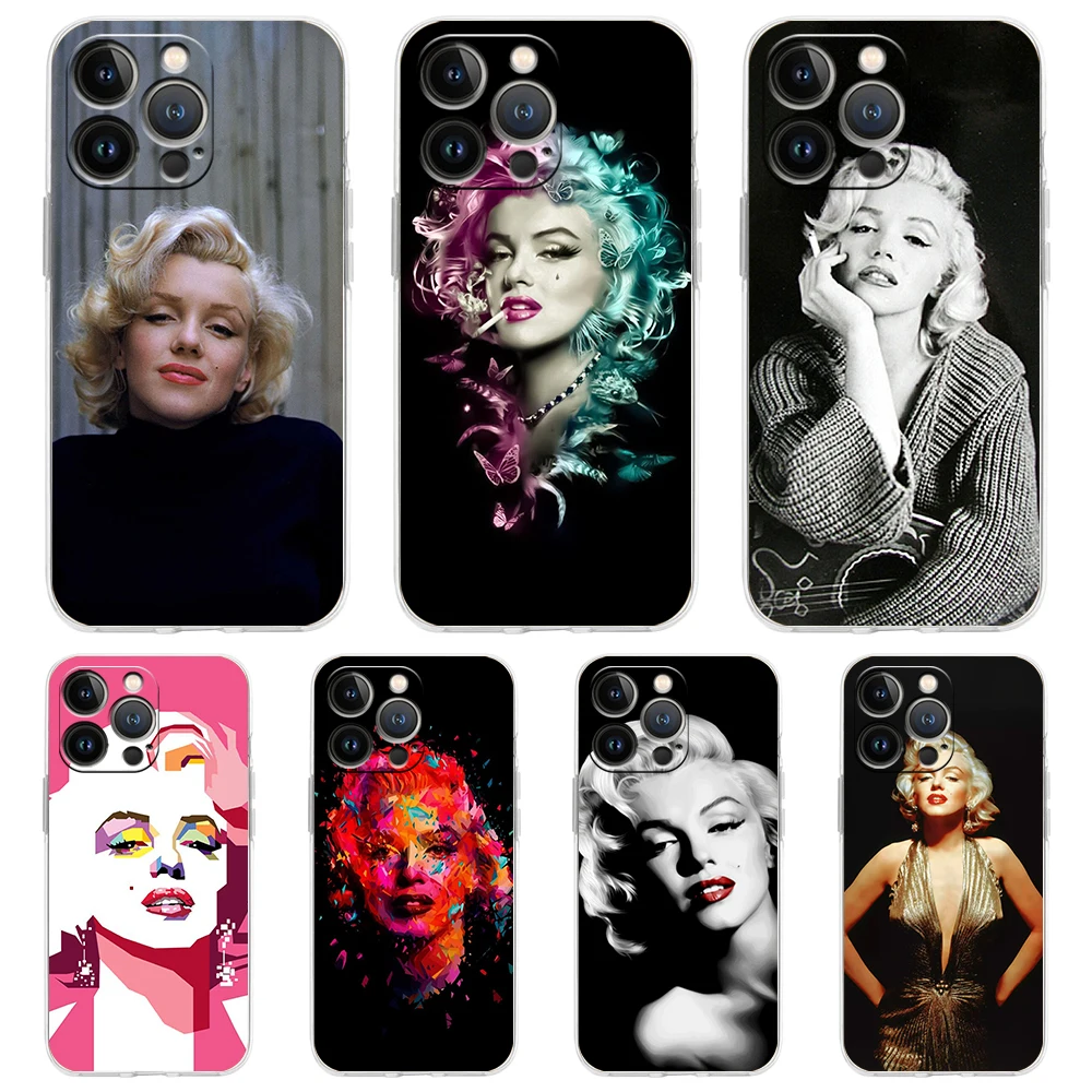 

Disney Marilyn Monroe Luxury Transparent Silicon Phone Case For iPhone 13 12 11 Pro Max 8 7 Plus X XS Max XR SE 2020 Coque Shell
