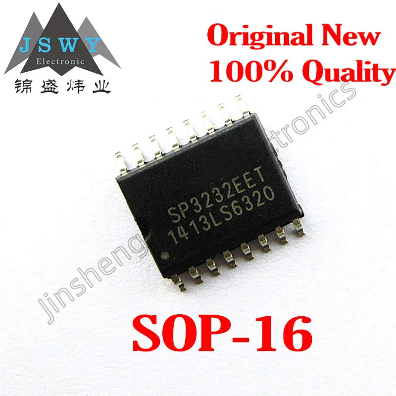 

10PCS SP3232EET SP3232EE SP3232 SMD SOP16 Transceiver IC 100% Brand New Genuine Free Shipping