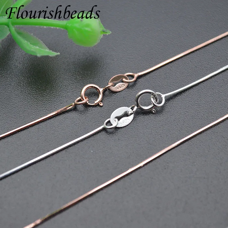 

10pcs 925 Silver 1mm Thickness Snake Chain Necklaces for Women 16" Fashion Jewelry Necklace Chains
