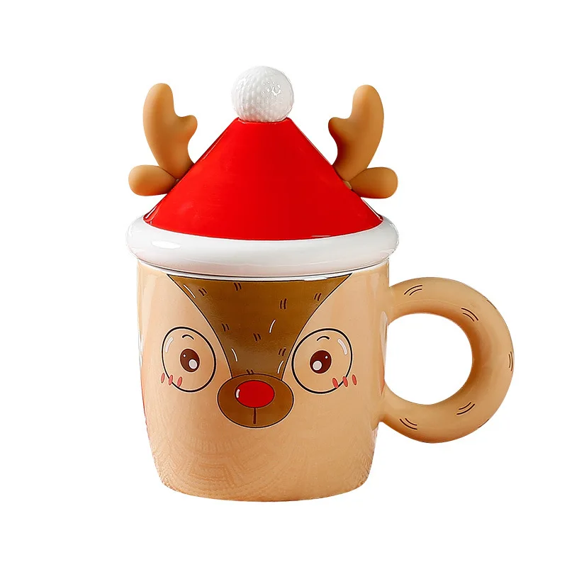 

Funny Beer Cute Ceramic Mug for Coffee Cups Office Xmas Christmas Gift Breakfast Cup Ceramics Nordic Mugs Travel Tea Tables Bar