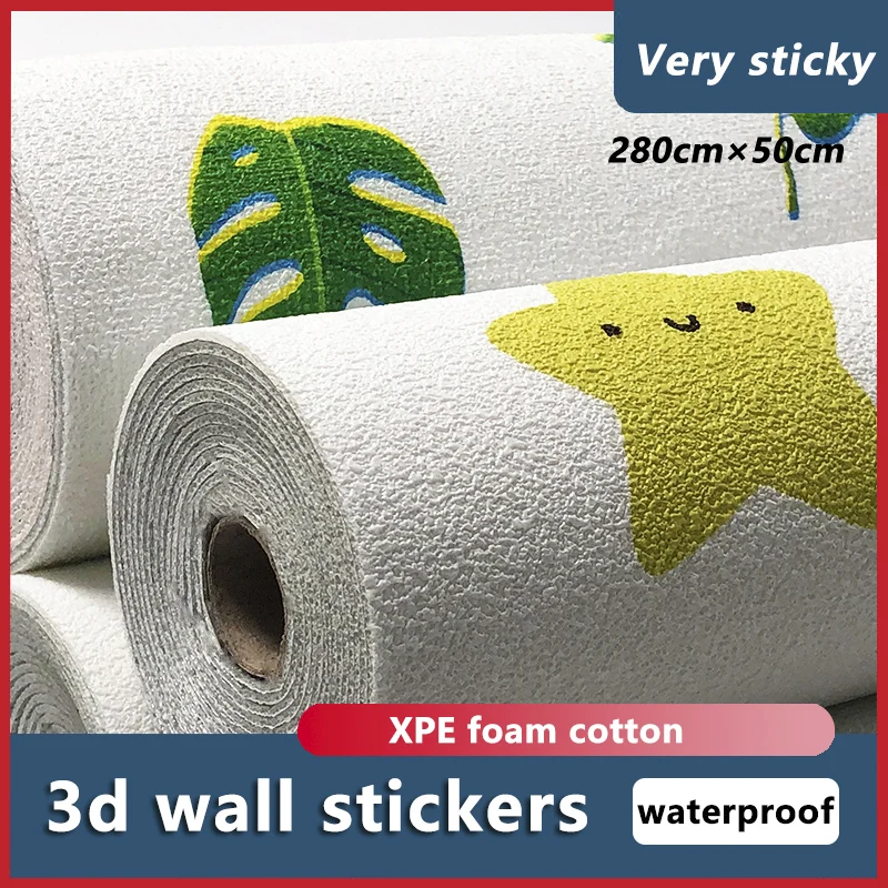 50x280 см Мультяшные Самоклеящиеся 3D наклейки на стену водонепроницаемые