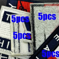 5pcs american classic leisure leading brand logo clothing ironing embroidery patch badge diy t shirt jacket pants cloth sticker