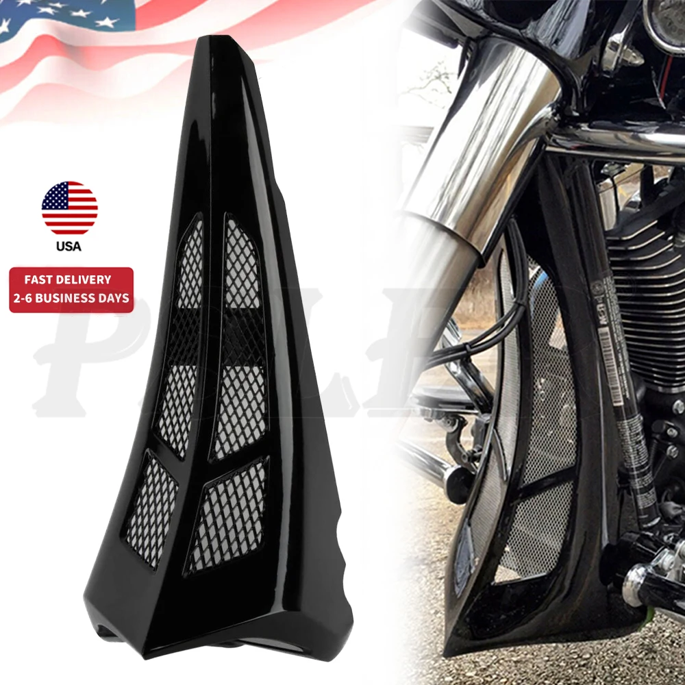 

Motorcycle Stretched Chin Spoiler Scoop For Harley Touring Street Road Glide FLHX FLTRX 2014-2022 Front Lower Radiator