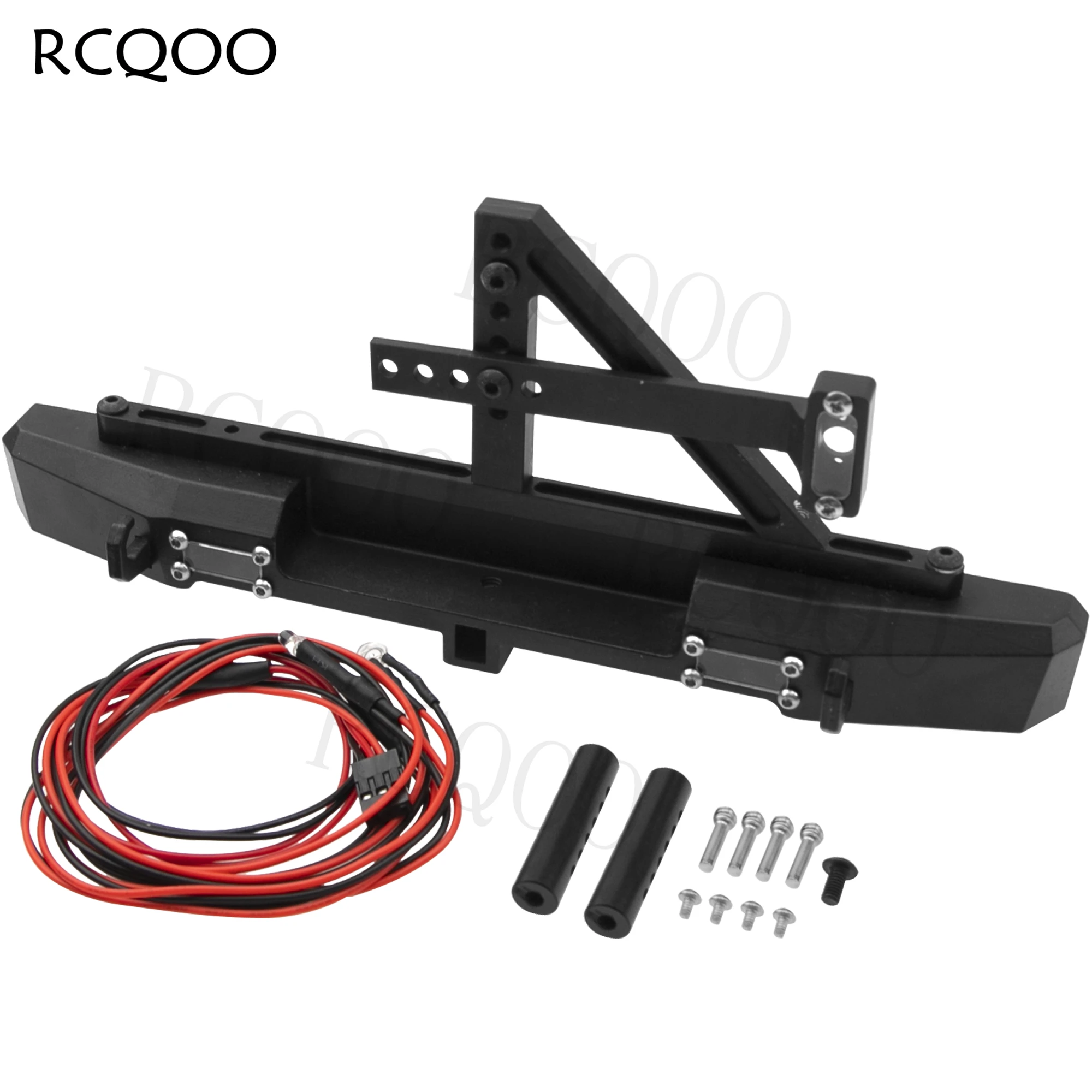 

Металлический задний бампер с фонарями, тормозные фонари, задние фонари для Axial Traxxas TRX4 RC4WD D90 Redcat Gen8 1/10, Радиоуправляемый гусеничный автомобиль