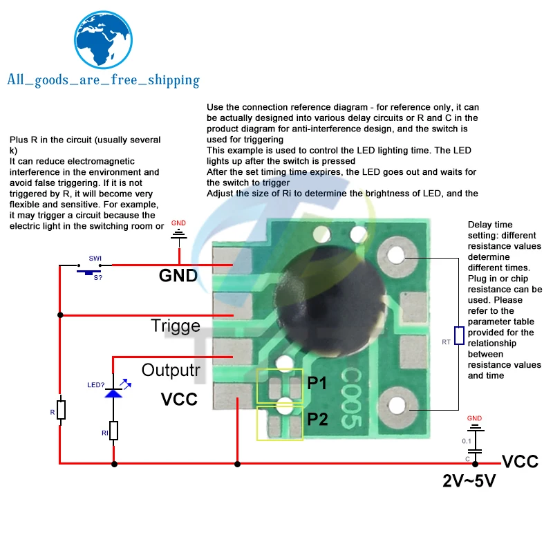 TZT 10 шт. Многофункциональный Задержка запуска модуль синхронизации, таймер IC, синхронизация 2s - 1000h