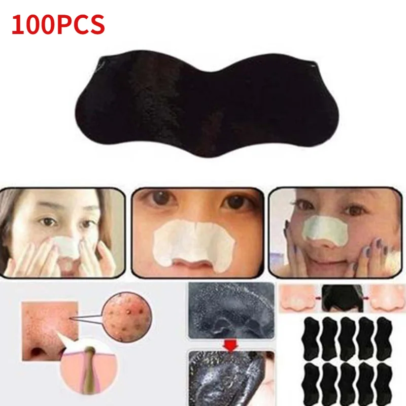 

100Pcs Nose Blackheads Remove Mask Plaster Nose Strips Remove Blackheads Pores Black Dot Remover Acne Peel Mask Cleaning Patch