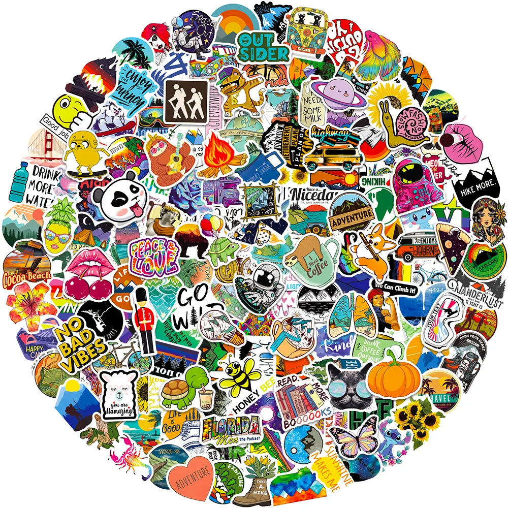 

50/100/200 шт., детские дорожные наклейки «граффити»