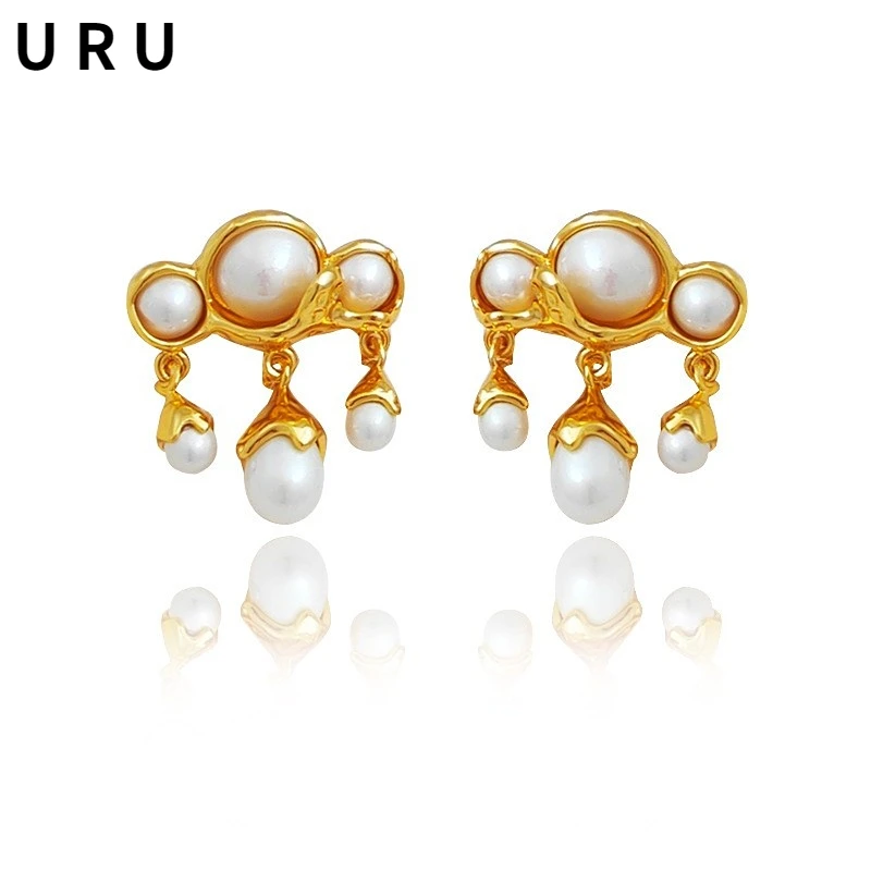 

Fashion Jewelry 925 Silver Needle White Pearls Earrings For Women Female Popular Style High Quality Brass Earrings Gifts