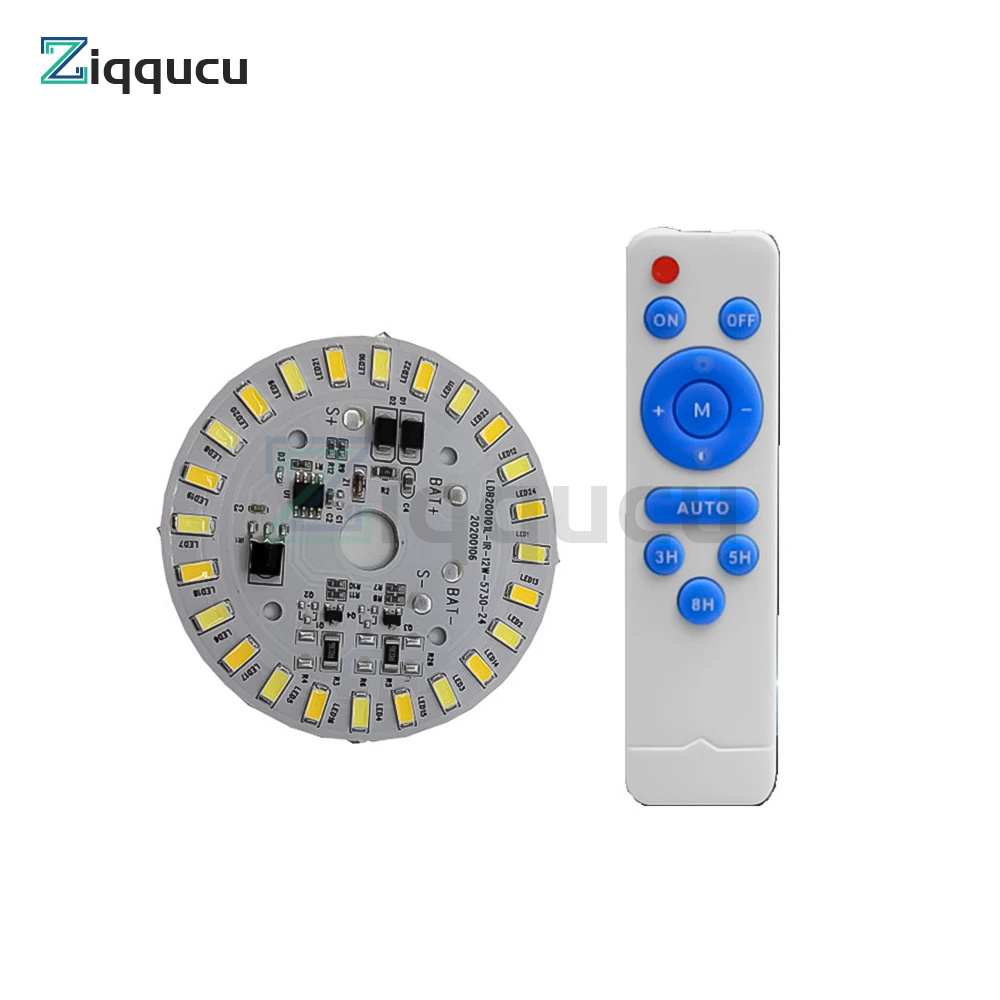 Led Ceiling Light Round 3.2V 3.7V Two-color LED Solar Light Source Panel 12W Led Panel Light Board Module With Remote Control