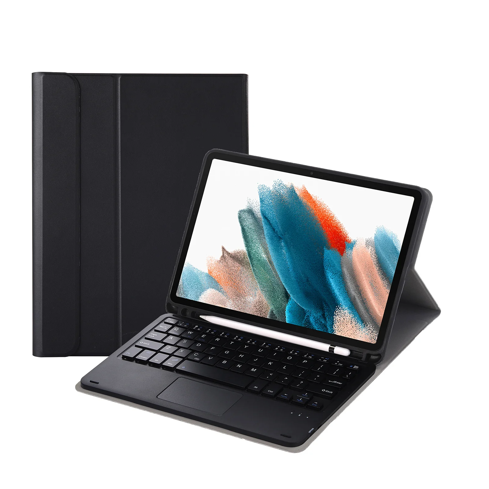 

Чехол для планшета Samsung Galaxy Tab A8 10,5 2021 с держателем для карандашей и сенсорной панелью, беспроводная клавиатура, чехол для Galaxy Tab A8 10,5 2021