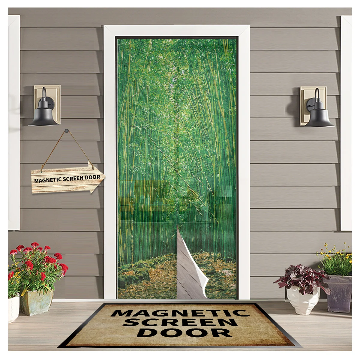 

Зеленая искусственная насекомое москитное окно занавеска для экрана Магнитная дверная сетка для кухонного окна