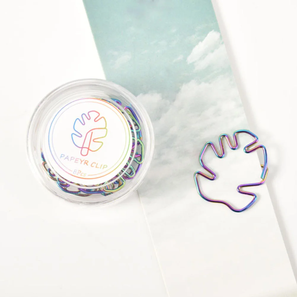 

8 шт., разноцветные Зажимы для бумаги