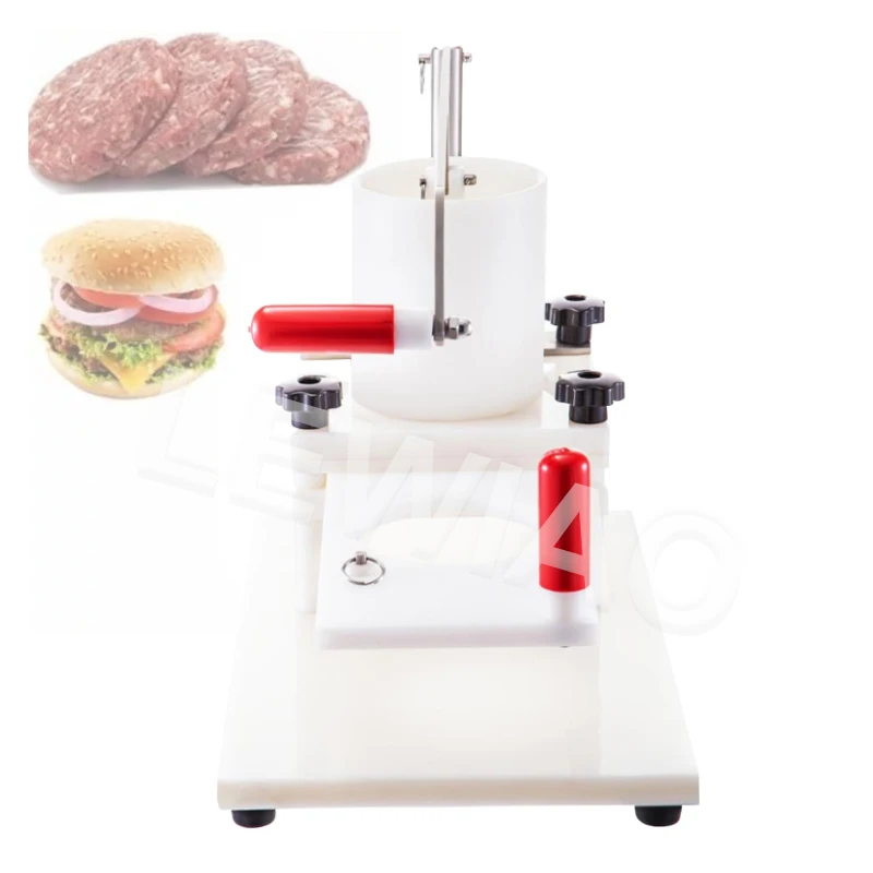 

LEWIAO машина для приготовления котлеты для гамбургера 110 мм 130 мм коммерческий ручной круглый пресс для бургеров, машина для формирования мяса...