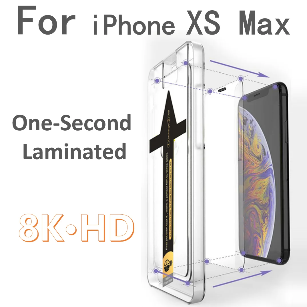 

iPhone XS Max Screen Protector Accessories Phone Protective Original Gadgets Glass with Install Kit Gadgets Tempered Glass