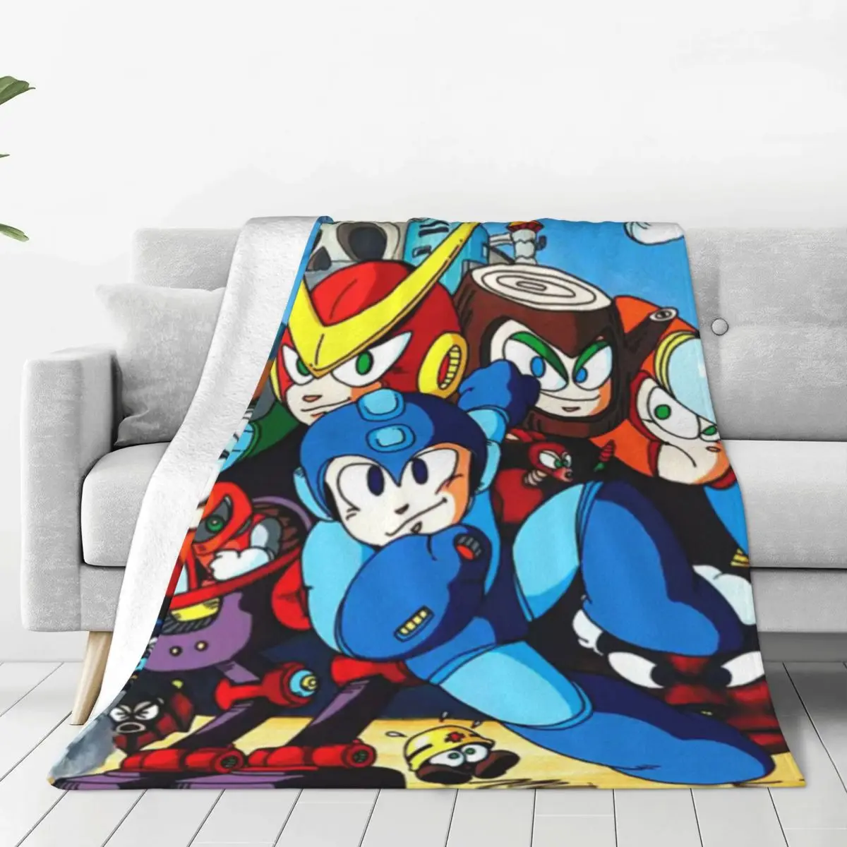 

Мягкое теплое одеяло Rockman Megaman, мультяшное постельное белье для путешествий, зимнее дизайнерское Фланелевое покрывало для дивана, кровати