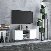 tv cabinets with metal legs chipboard tv stand tv table tv units for living room white 103 5x35x50 cm